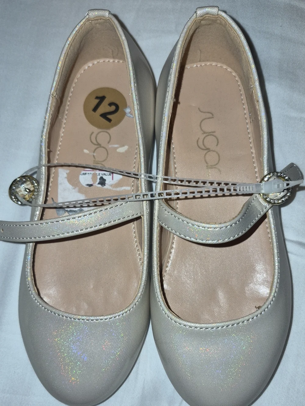 Sugar Iridescent Ivory Girls' Mary Jane Dress Shoes